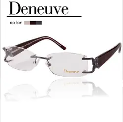 ZENOTTIC 2018 модные дизайнерские брендовые роскошные очки Frame Для женщин леди Стиль оптический ультралегкие очки без оправы Famale глаз CPAP