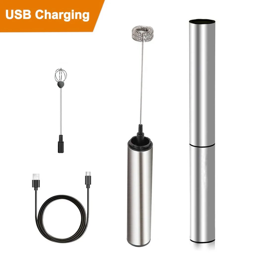 Electric Coffee Mixer Rechargeable Milk Shaker Maker Frother Foamer USB Charging Egg Beater Handheld Paint Mixer#F | Дом и сад