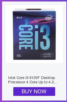 Intel Core i3-9100F настольный процессор 4 ядра до 4,2 ГГц без процессора Графика LGA1151 300 серия 65 Вт