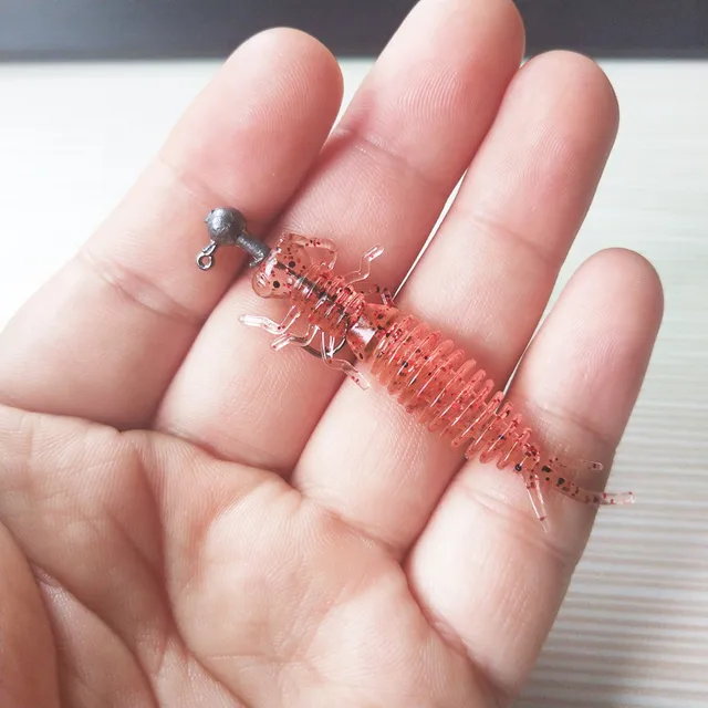 POETRYYI Larva Soft Lures 60mm Artificial Lures Fishing Worm Silicone Bass Pike Minnow Swimbait Jigging Plastic Baits 30 color H