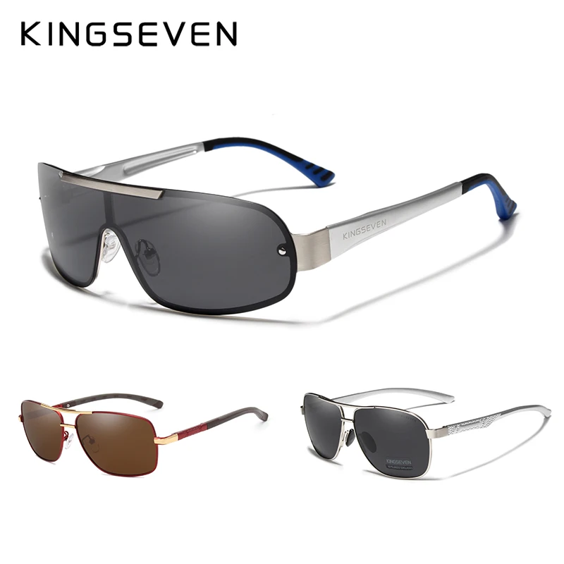 3PCS Mixed 3 шт., KINGSEVEN, фирменный дизайн, солнцезащитные очки, мужские, поляризационные линзы,, защита от ультрафиолета, комбинированная распродажа - Цвет линз: 3PCS Mixed