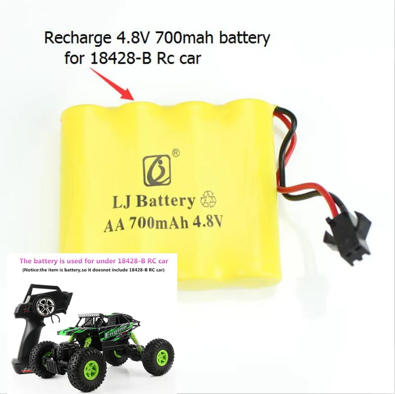 

Remote Control RC Car 18428-B 2pcs or 3PCS 18428-B rc car parts 4.8V 700mAh Lipo Battery for wltoy 18428-B RC car Spare Parts