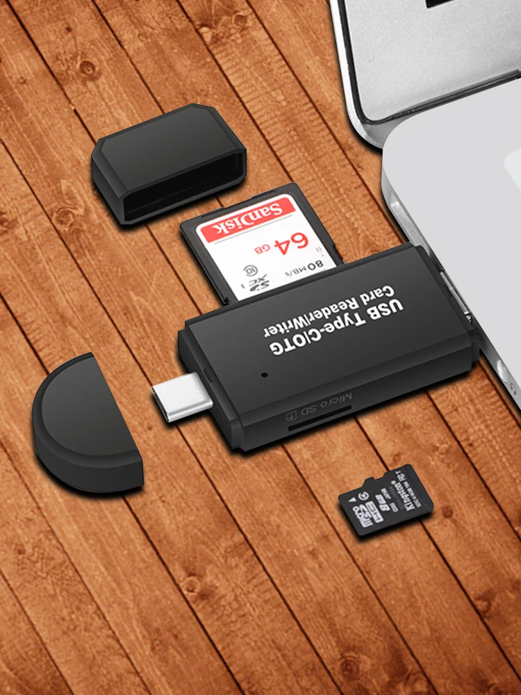 GUUGEI 5 в 1 OTG кард-ридер TF SD кард-ридер компьютерные принадлежности Android Micro usb type C удлинитель Czytnik Kart