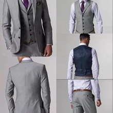 Последний красивый мужской формальный серый костюм свадебный вечерний для жениха платье из 3 предметов на заказ одежда для шафера