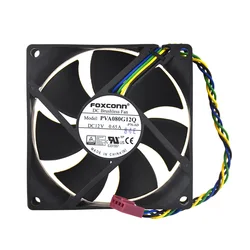 Ventilateur de refroidissement CPU, pour FOXCONN DC 12V 0.65A 80x80x25mm 4Pin PWM 
