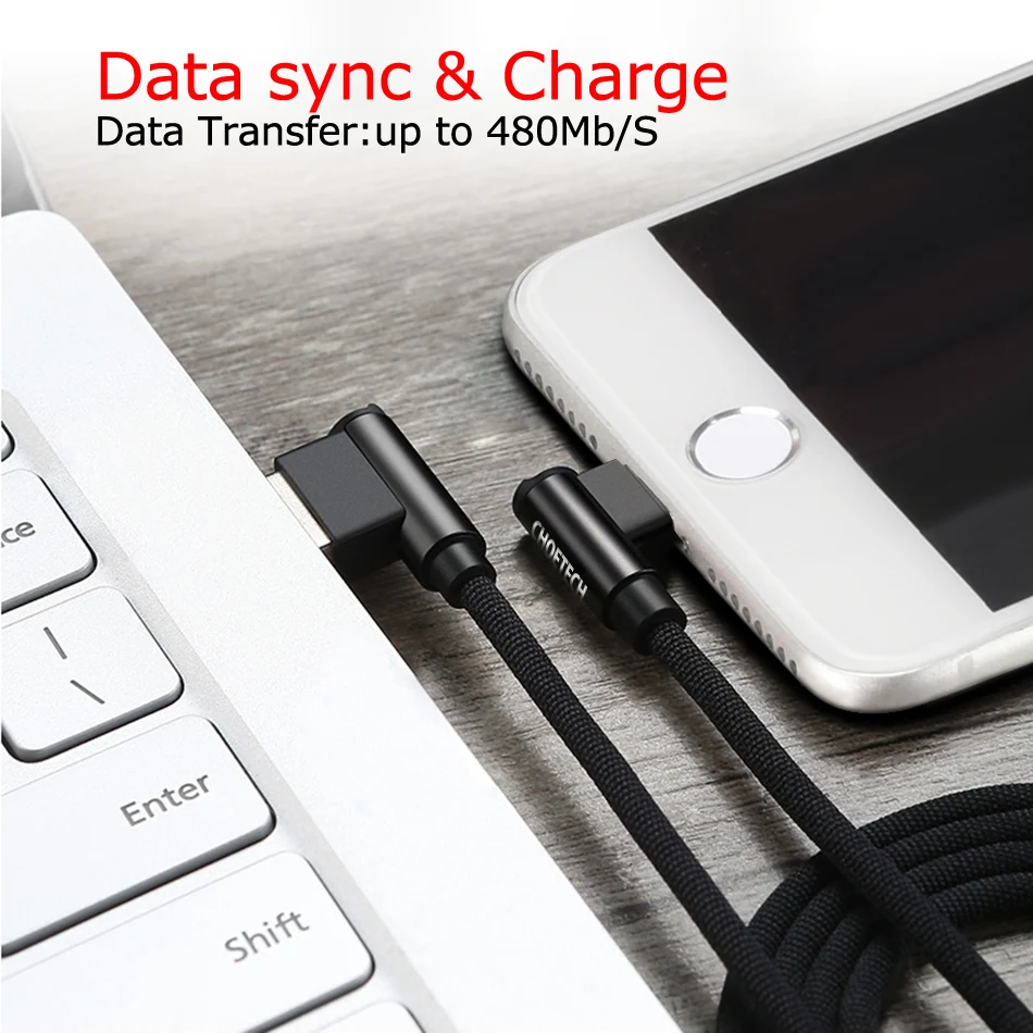 CHOETECH Usb C кабель usb type C телефонный кабель для передачи данных Usb-C для samsung Xiaomi huawei зарядный кабель для iPhone XS Max X 8