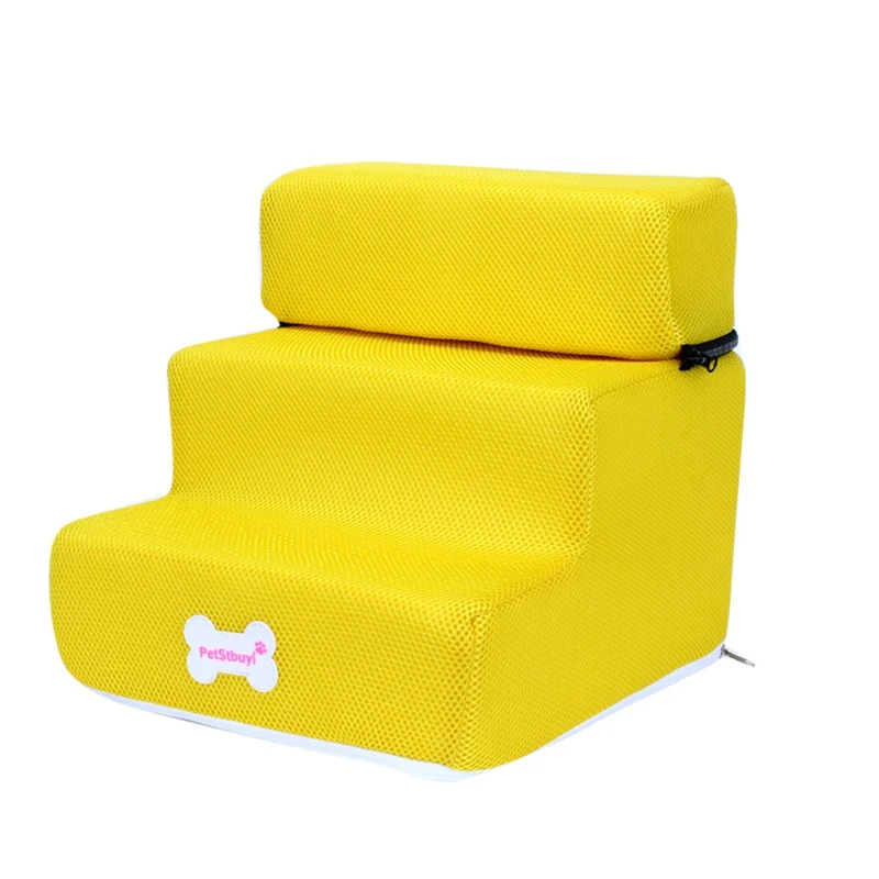 Yellow Лестница для домашних животных, маленький домик для щенков, кошек, лестницы для домашних животных, 3 ступени, лестница для собак, дом для собак, противоскользящая Съемная кровать для собак, лестницы для домашних животных - Цвет: Yellow