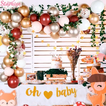 

Staraise Baby Shower Girl Decoration Rose Gold oh baby Balloons Gender Reveal Kids Birthday Party Baby Shower Gifts