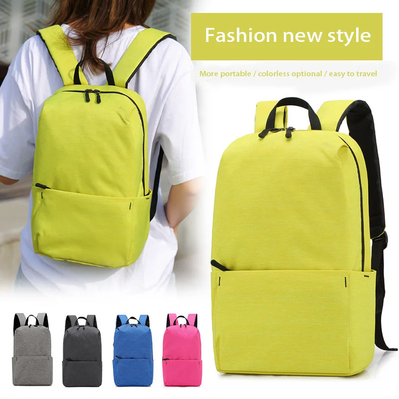 

Fashion Solid Color Backpack Unisex Canvas Backpack Waterproof Travel Large Capacity Bag Quality Comfortable Zipper Backpack