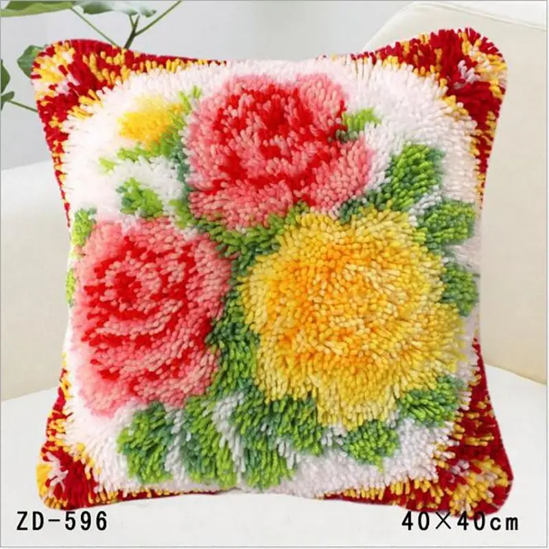 Best Price Latch Hook Throw Pillows Handwerken Knooppakket Embroidery Pillow Flower Knitting Needlework Crochet Hook Embroidery Pillowcase Best Price Latch Hook Throw Pillows Handwerken Knooppakket Embroidery Pillow Flower Knitting Needlework Crochet Hook Embroidery Pillowcase
