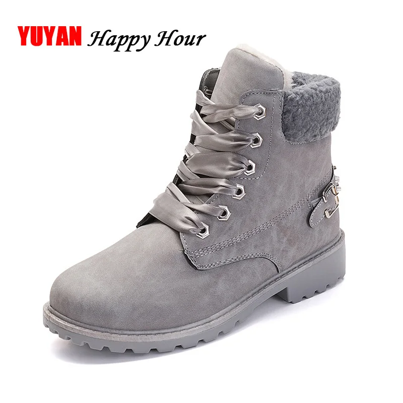 

2019 Winter Shoes Women Snow Boots Thick Plush Warm Shoes for Cold Winter Fashion Women's Boots Ladies Ankle Botas Pink ZH2448