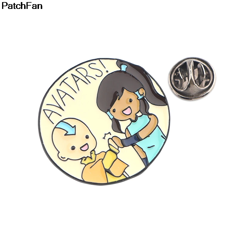 Patchfan Аватар Последний Airbender мультфильм забавные булавки броши для рюкзака, одежды для мужчин и женщин шляпа Декоративные значки медали A2547
