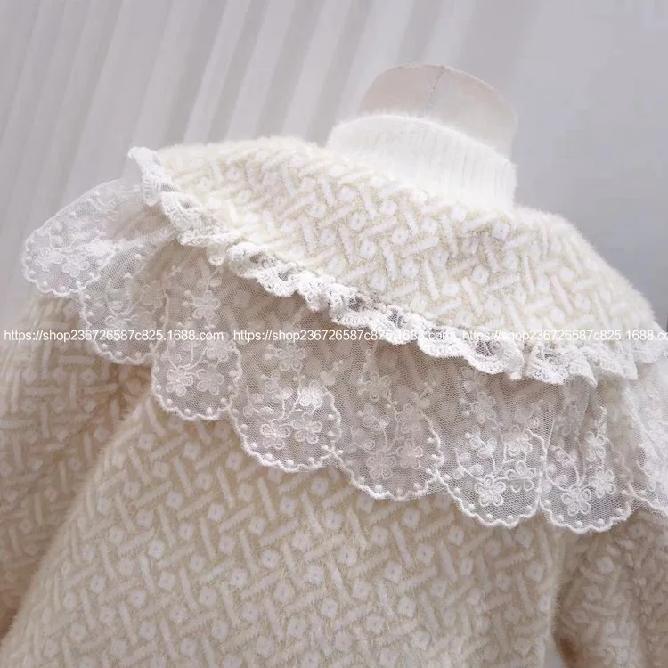 Детский костюм коллекция года; сезон осень-зима; Новинка; кружевная куртка с отворотами для девочек свободные шорты Комплект из двух предметов