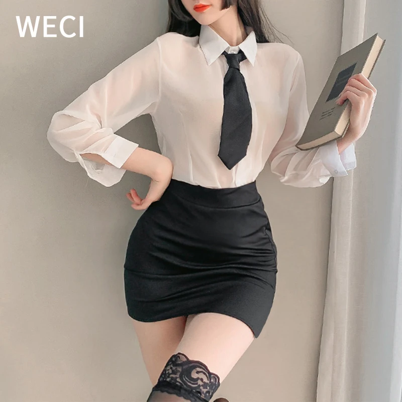Женский костюм для учителей WECI классический эротический косплея форма секретаря