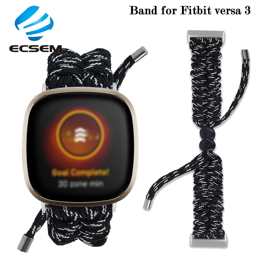 

watch band for Fitbit versa3 bracelet accessories Woven color rope design wristband strap for fitbit versa 3 smart watch loop
