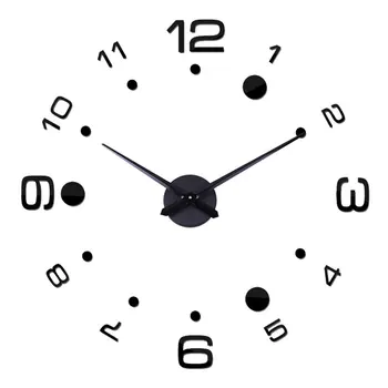 

Super personality art DIY acrylic mirror wall clock