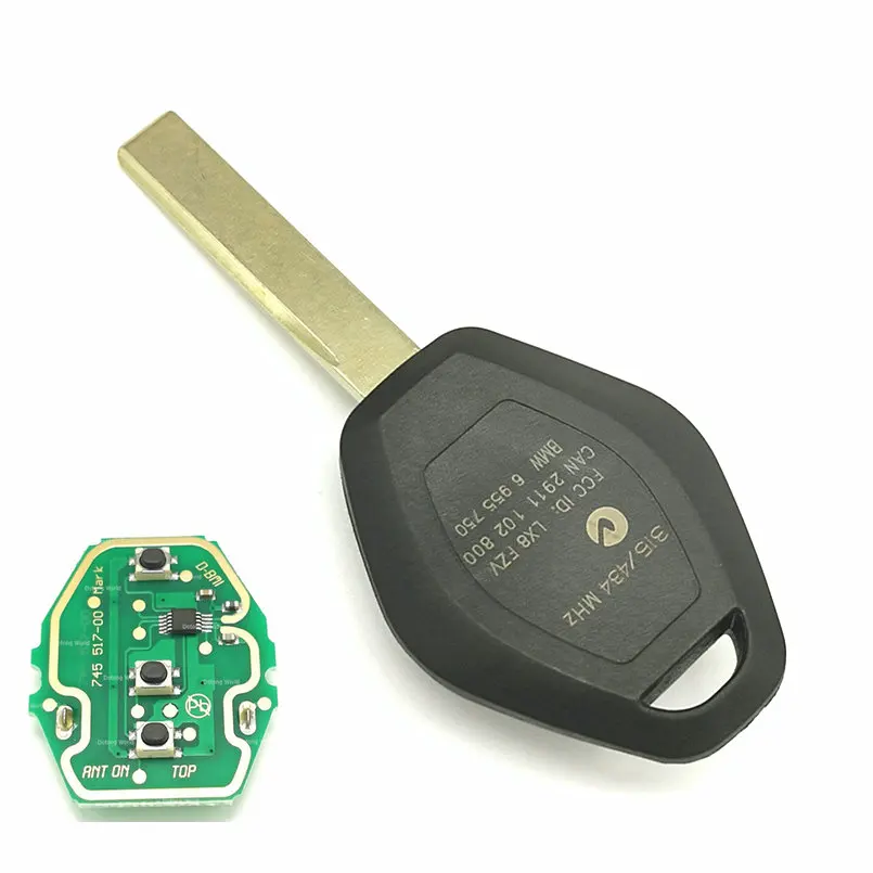 DATONG WORLD CAR REMOTE CONTROL KEY FOR BMW E38 E39 E46 1 3 5 7 SERIES 433 MHZ ID44 CHIP PCF7935 AUTO SMART KEY WITH LOGO
