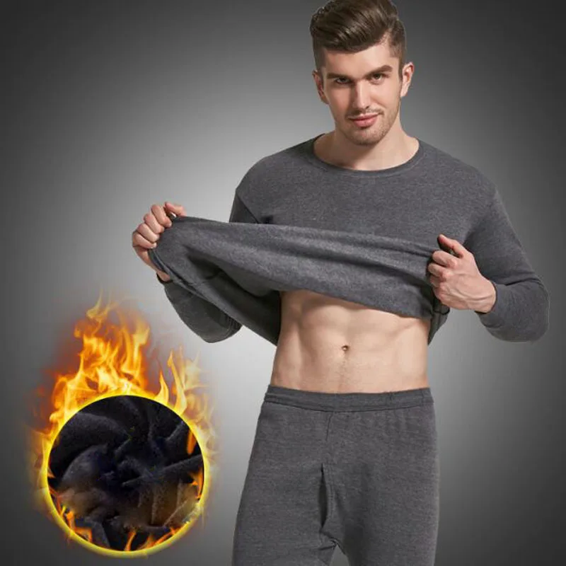 Стиль термобелье наборы для мужчин зимнее термобелье Длинная зимняя одежда мужская Толстая термобелье