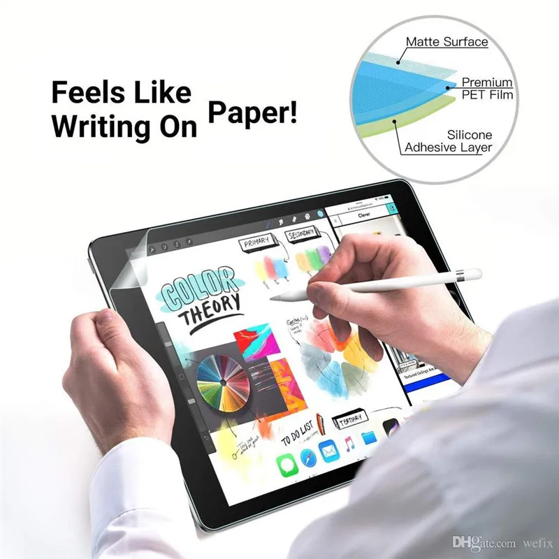 Бумага как Защита экрана для iPad Pro 12 9 11 10 5 7 Air 1 2 3 mini 4 матовая ПЭТ Антибликовая