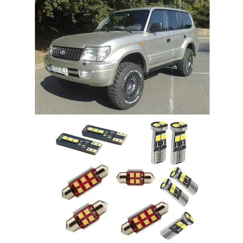 Автомобильные аксессуары яркий набор для Toyota Land Cruiser KDJ95 1996-2002 без ошибок белый