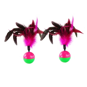 

5PCS Feather Tumbler Cvat Toy Interactive Funny Cat Toy Automatic Funny Cat Toy