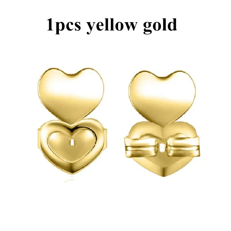 Seanuo Золотые/серебряные серьги-гвоздики с гайкой, гипоаллергенные, подходят для сережек, поддержка для женщин - Окраска металла: 1pcs Gold