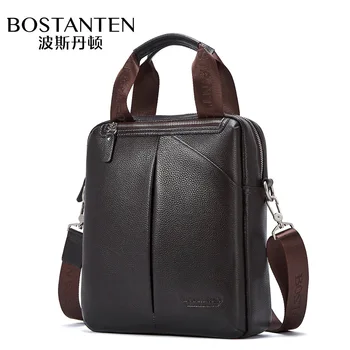 

Bostanten 100% Top GENUINE LEATHER Cowhide Shoulder Leisure Men's Bag Business Messenger Portable Briefcase Laptop Casual Purse
