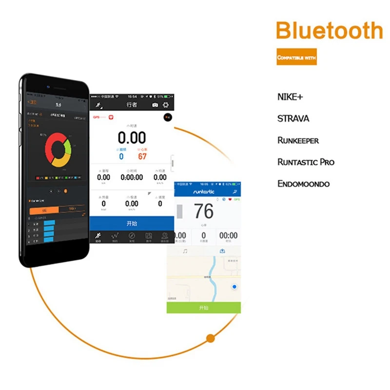 Фитнес-монитор сердечного ритма с нагрудным ремнем Водонепроницаемый Bluetooth ANT+ датчик сердечного ритма для езды на велосипеде и бега