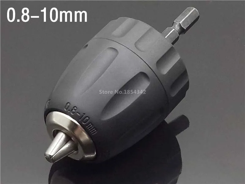 (A) 0.8-10mm 1 шт. 1,5-10 мм или 0,8-10 мм 1/" шестигранный хвостовик Сверлильный Патрон Бесключевой сверлильный Бит быстрого изменения адаптер конвертер деревообрабатывающий электроинструмент - Цвет: (A) 0.8-10mm