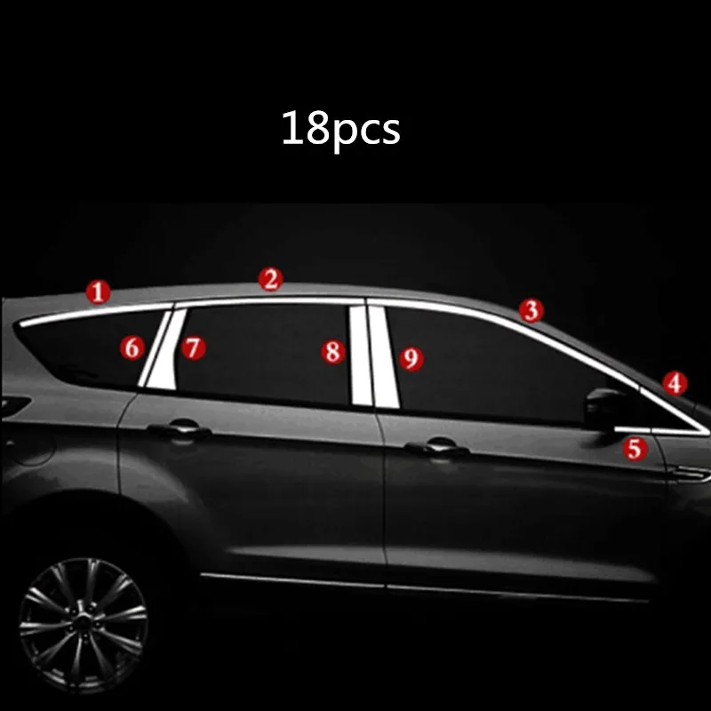 Автомобильный Стайлинг из нержавеющей стали оконная стойка отделка для Ford Kuga 2013