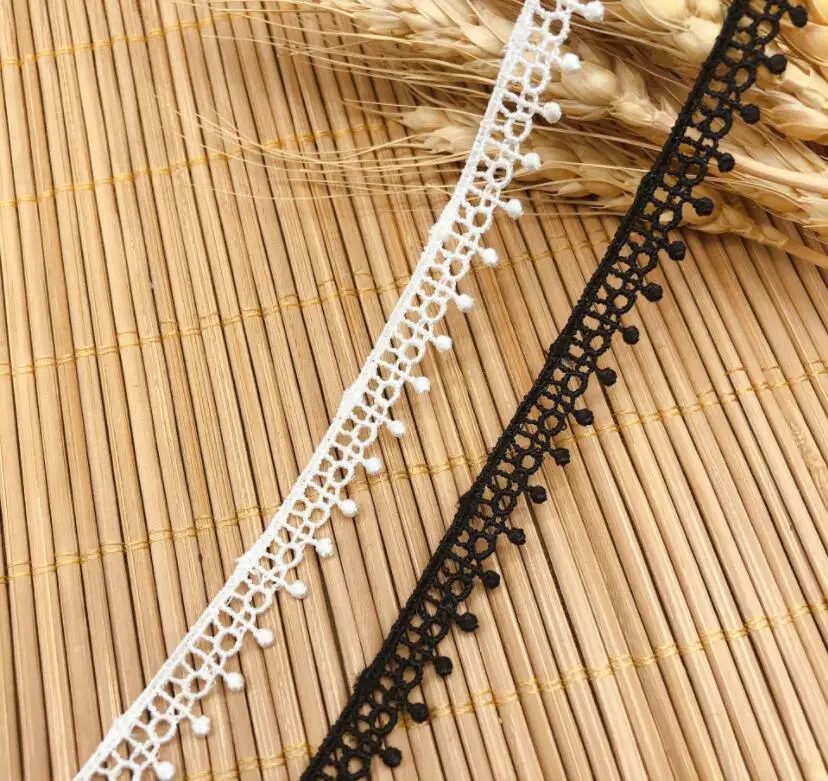 White Black Decoration Water Soluble Flower Lace Trim Sewing Crafts Women Cloth Dress Accessories DIY lace fabric lace ribbon lace garment accessories lace sewing supplies lace decoration lace accessories lace sewing accessories 5 Yards/lot