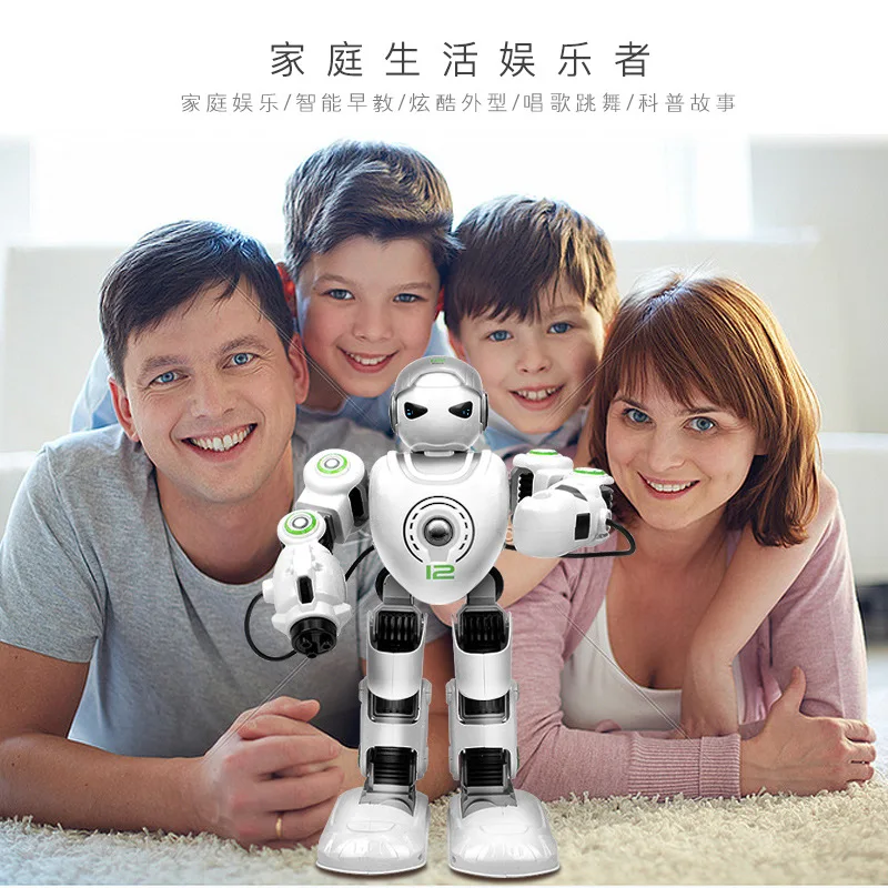 

Alpha Remote Control Intelligent Robot Children Early Education Electric Programming Emission Dancing Demo Machinery Cops Toy