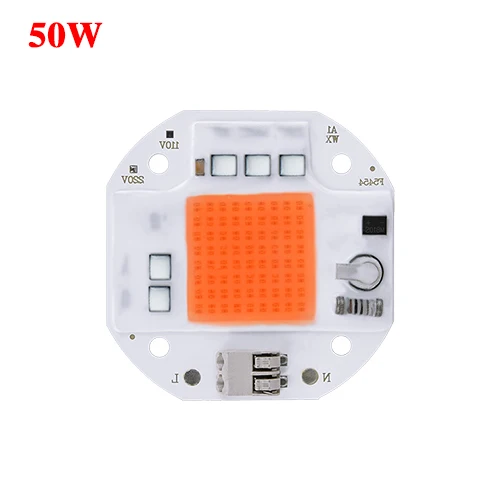 50W COB светодиодный светильник для выращивания растений полный спектр 220 В 110 В 20 Вт 30 Вт 50 Вт фитоламповый рост светодиодный чип лампа для рассада растений гидро цветок - Испускаемый цвет: 50W