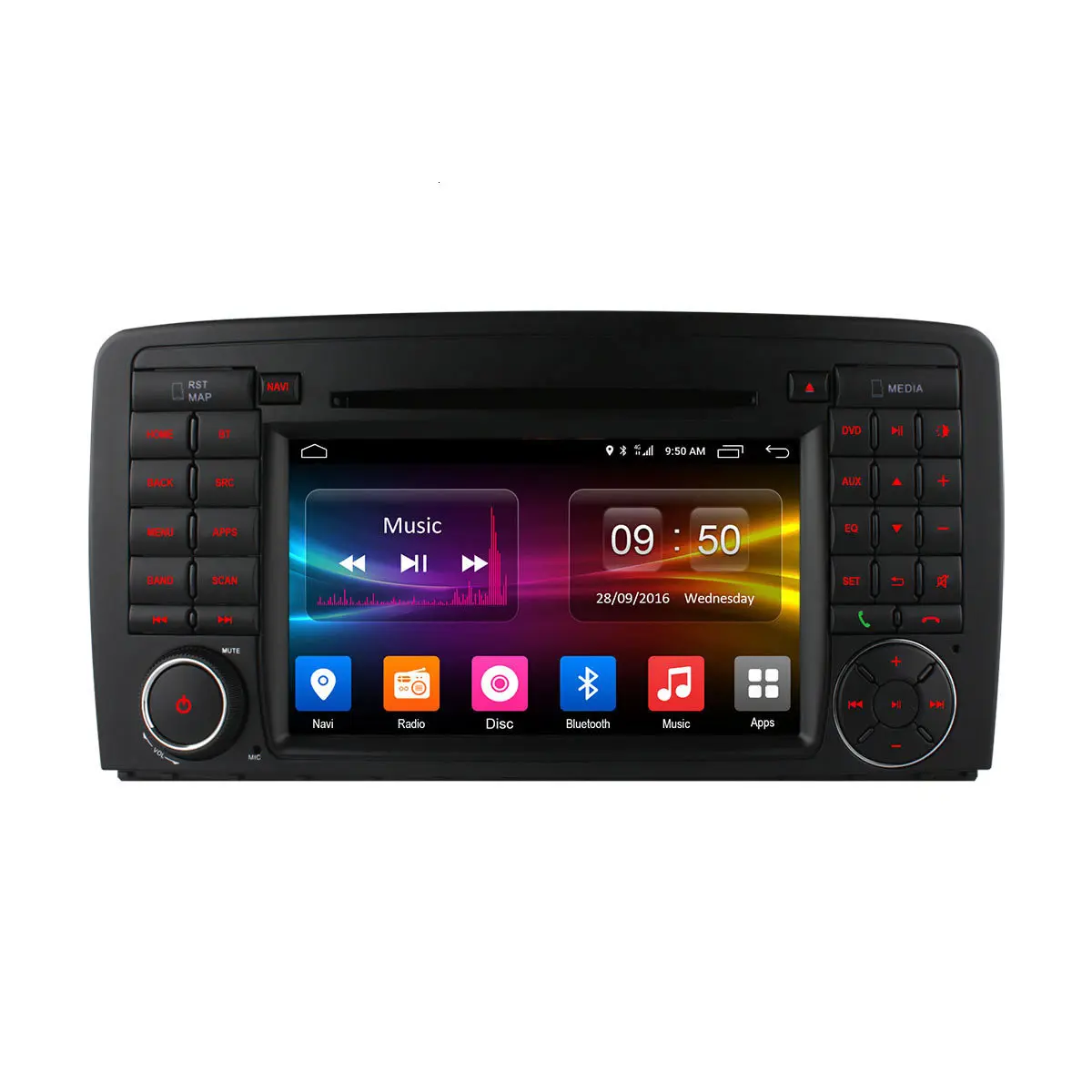 Android 6,0 Octa 8 Core CVD плеер для Mercedes AMG R Class W251 R280 R300 R350 R63 радио gps - Цвет: black for Benz