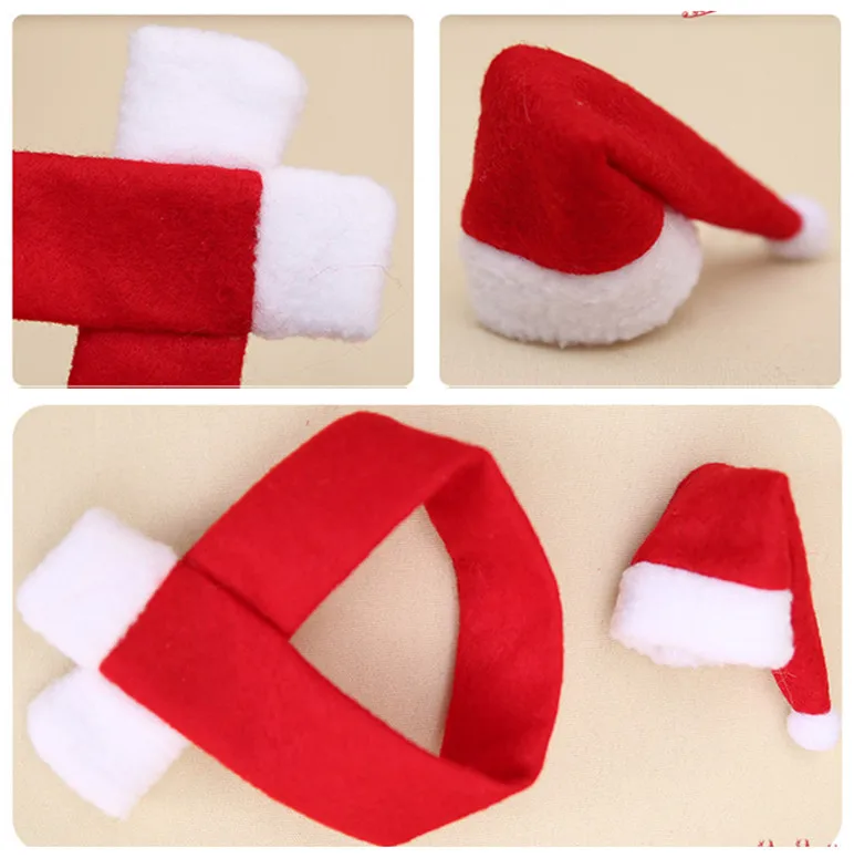 2 шт./компл. шарф шляпа креативное рождественское домашнее украшение для винной