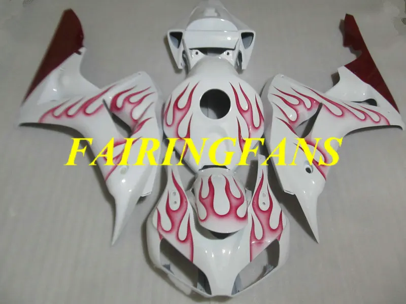 Мотоциклетный вставной обтекатель комплект для HONDA CBR1000RR 06 07 CBR 1000 RR CBR 100RR 2006 2007 Красный Пламя Обтекатели на кузов+ подарки HB30