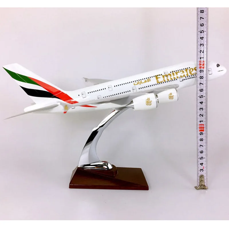 36 см авиационный самолет ОАЭ 1:200 Airbus A380-800 Модель литья под давлением с базовым сплавом самолет Коллекционная игрушка самолет