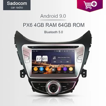 

720P PX6 DSP 8" Android 9.0 car radio 8 Core 4GB RAM Car DVD Player GPS autoradio For Hyundai Elantra Avante I35 2011-2013