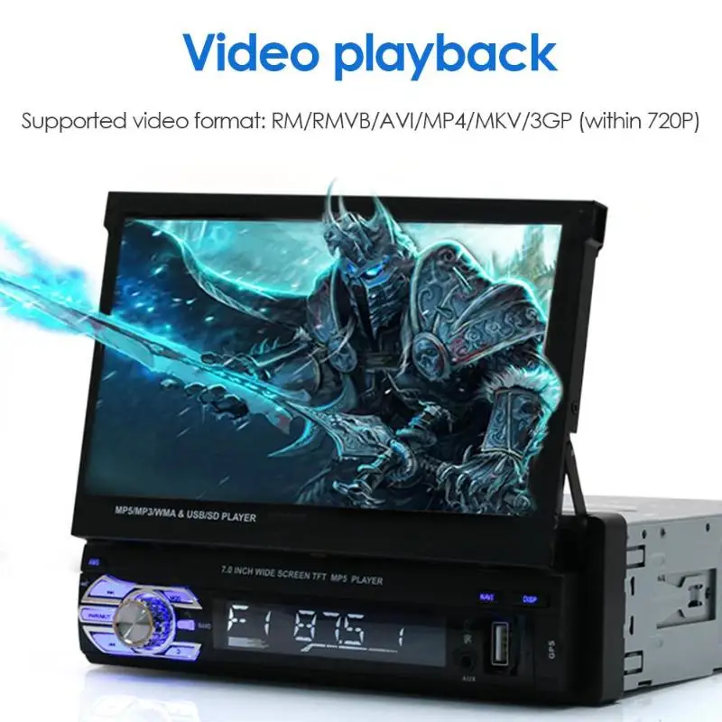 SWM 9601G 7 дюймов автомобильный стерео gps навигатор MP5 плеер Bluetooth USB Радио выдвижной экран рулевое колесо управления Прямая поставка