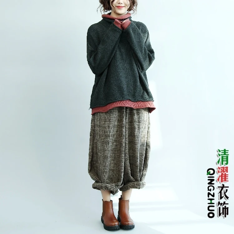 Женский свитер с высоким воротом и длинным рукавом, солидный свитер Mujer, Свободные Повседневные свитера, корейские женские пуловеры