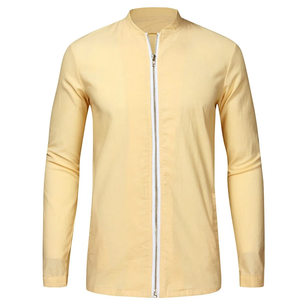 Men's Autumn Winter Cotton Blend Zipper Long Sleeve Coat Top Blouse Outwear Jacket chaqueta hombre jaqueta ветровка мужская