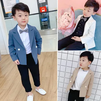

90-140cm height new 2019 autumn boys fashion style blazer kids handsome jacket children clothing