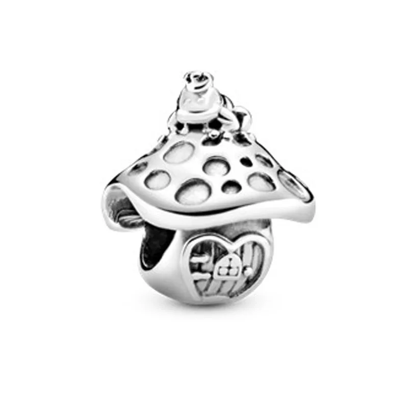 Подарок на Хэллоуин Череп русалка камбала мама лист корона diy бисера Подходит Pandora талисманы браслет S055 - Цвет: A2055