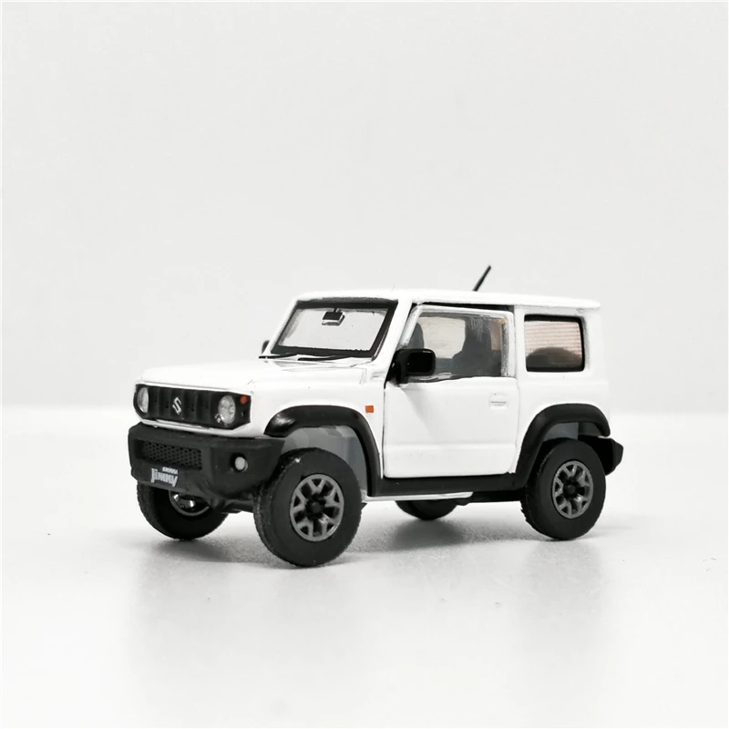 1: 64 BM Creations Suzuki Jimny(JB74) средний серый LHD белый RHD литье под давлением модель автомобиля - Color: White RHD