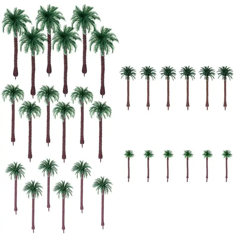30 шт. искусственные кокосовые пальмы деревья Декорации Модель миниатюрные архитектурные деревья - Цвет: 2