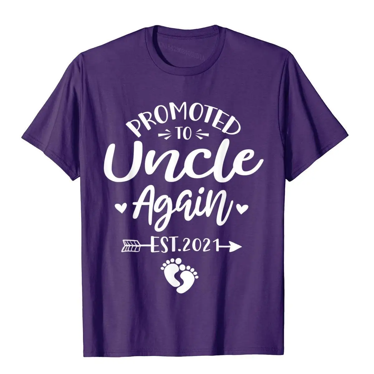 Promoted To Uncle Again Est 2021 Gifts T-Shirt__B8402purple