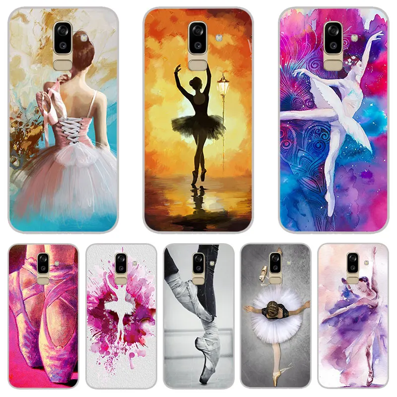 Ballet Ballerina ballet slippers Matte Silicone Cases For Samsung galaxy J3 J5 J7 A3 A5 A7 2016 2017 TPU Phone Case back Cover |