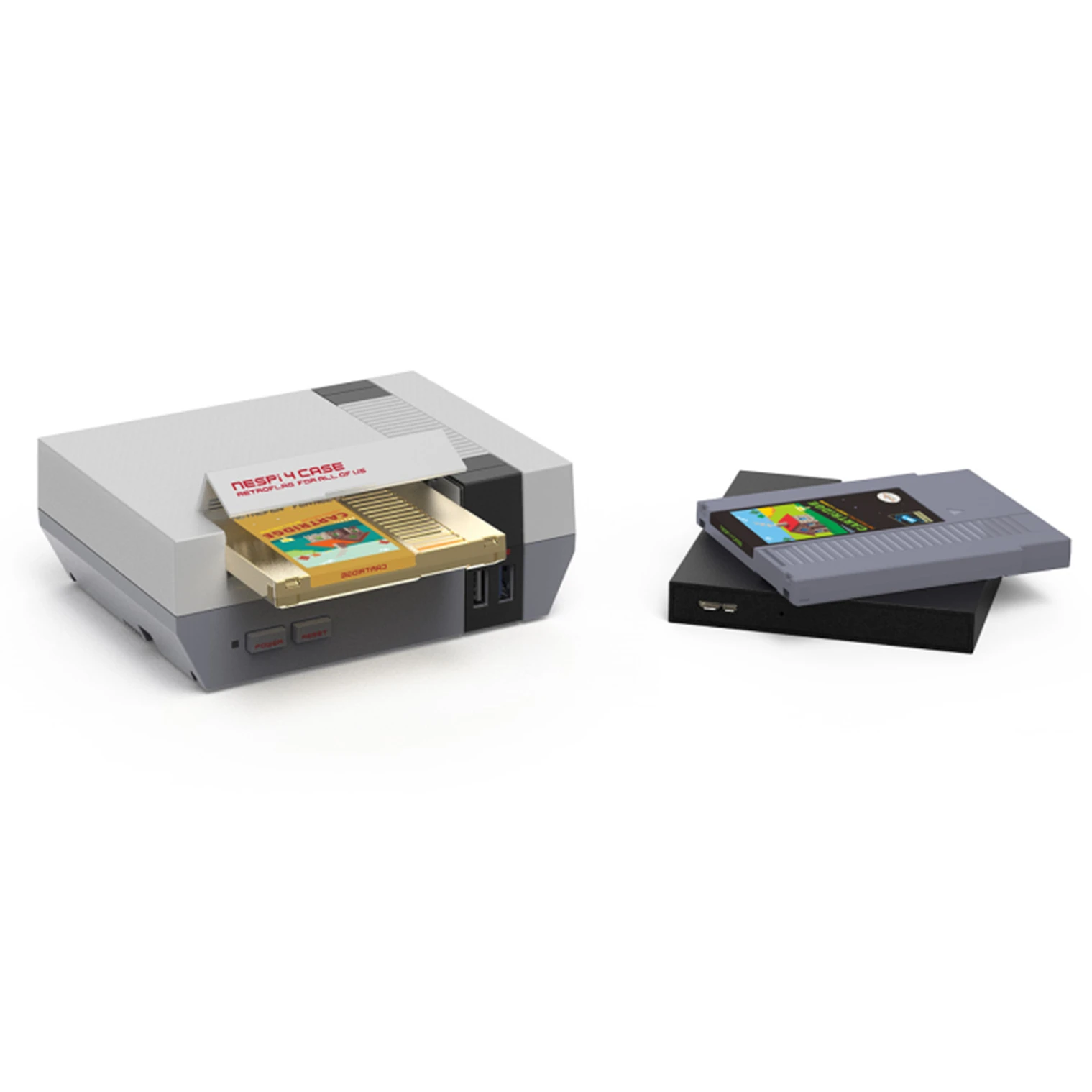 Desktop GeeekPi RETROFLAG NES Cartridge Style Hard Drive Enclosure,Suitable for 2.5 Inch SATA HDD//SSD,Support NESPi 4 Case Laptop Raspberry Pi Android TV and HD Player