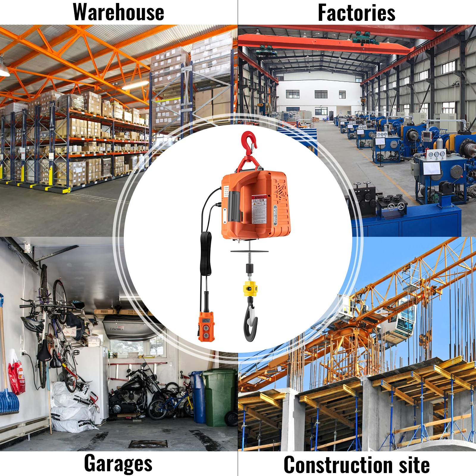 Portable Electric Hoist Winch Crane for Lifting