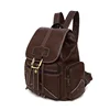 Waterproof Soft PU Leather Backpack Women Drawstring Bagpack College Student School Backpacks Vintage Female Retro Bookbag ► Photo 2/6